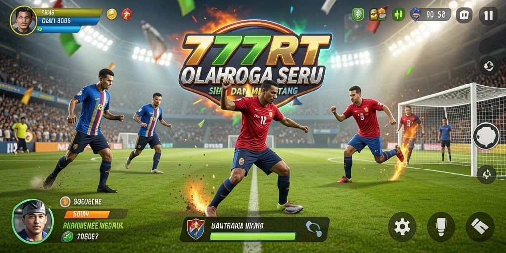 Screenshot 777RT menampilkan aksi seru dalam gameplay olahraga.