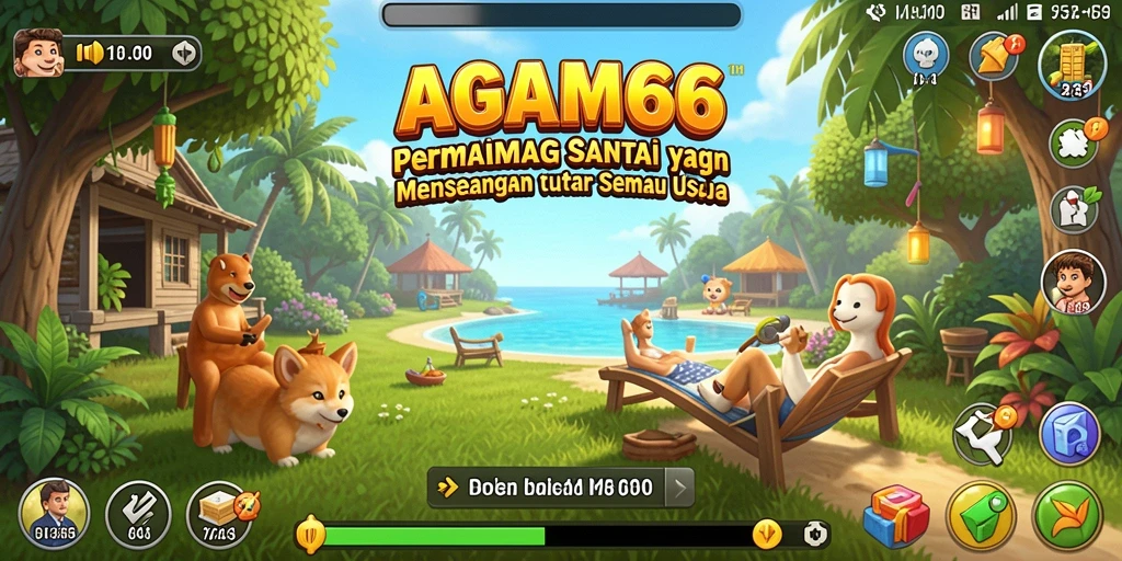 Screenshot AGAM66 menampilkan gameplay yang menyenangkan dan berwarna-warni.