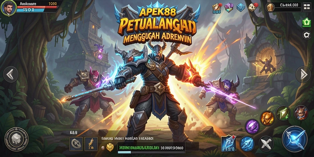 Tangkapan layar APEK88 menampilkan pertarungan seru dan lingkungan RPG yang memukau.