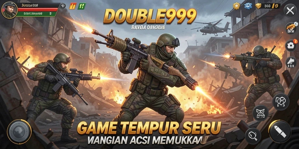 Gameplay <strong>DOUBLE999</strong> yang intens dengan aksi seru.