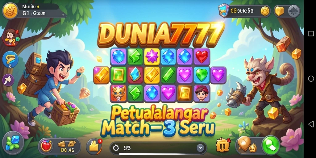 Tampilan gameplay <strong>DUNIA777</strong> yang seru dan penuh warna.