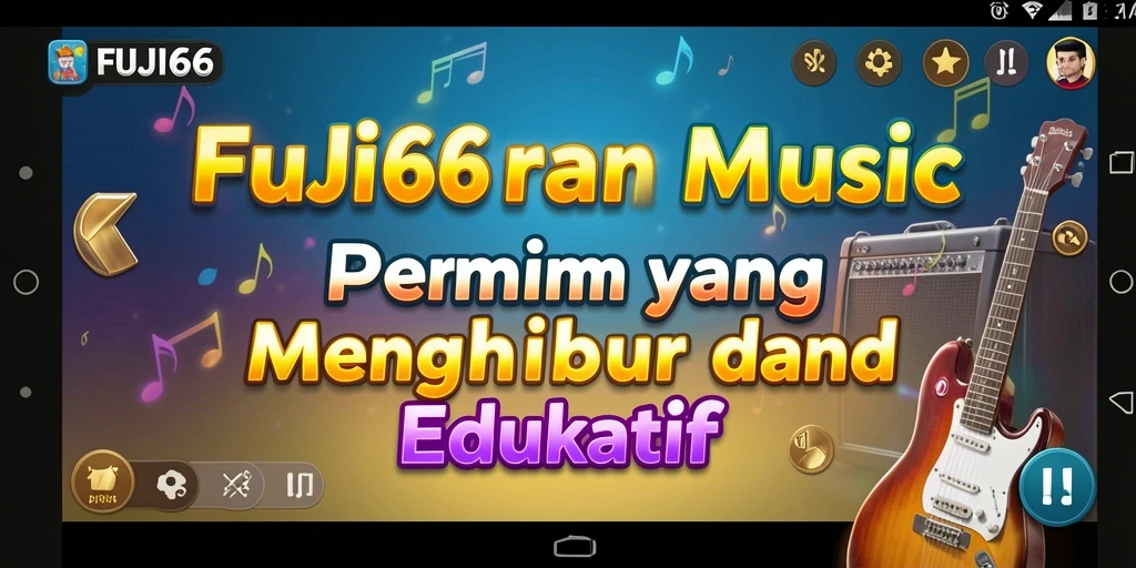 Screenshot gameplay FUJI66 menampilkan momen seru saat bermain musik.