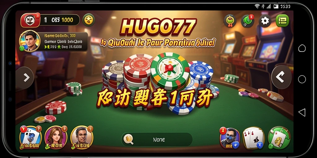 Screenshot gameplay HUGO77 yang menunjukkan keseruan permainan QiuQiu.