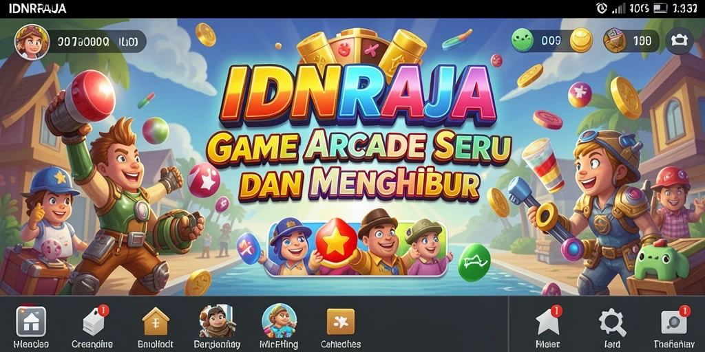 Tampilan gameplay seru dari IDNRAJA dengan tantangan menarik.