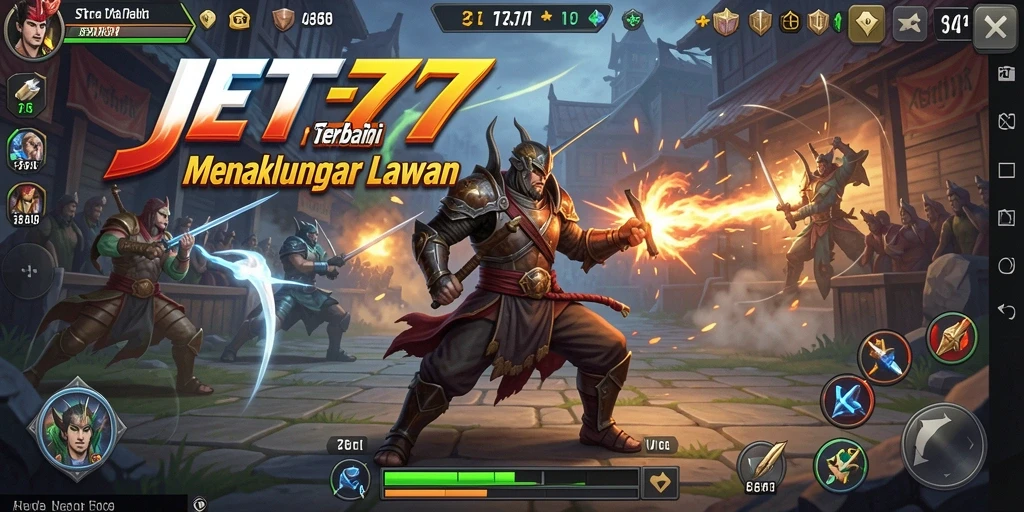 Screenshot game JET77 yang menunjukkan pertempuran strategis yang mendebarkan.