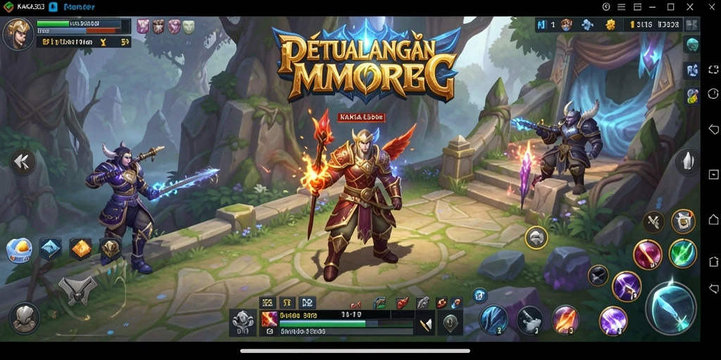 Tampilan gameplay KAKA303 yang memukau dalam pertempuran MMORPG.