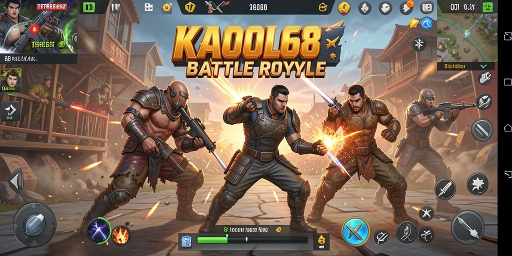 Tampilan gameplay KAOL68 yang mendebarkan dalam pertarungan Battle Royale.