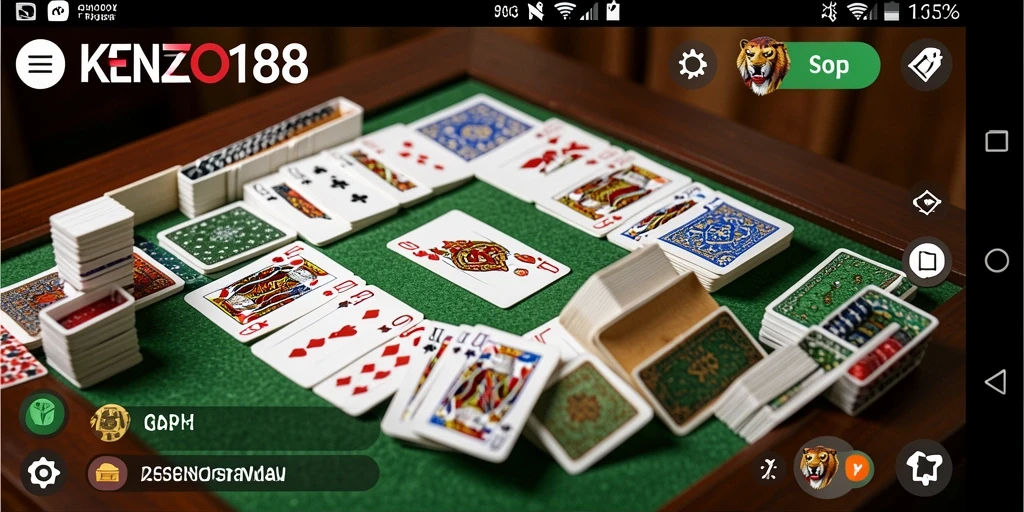 Gameplay KENZO188 menampilkan aksi seru permainan Gaple.