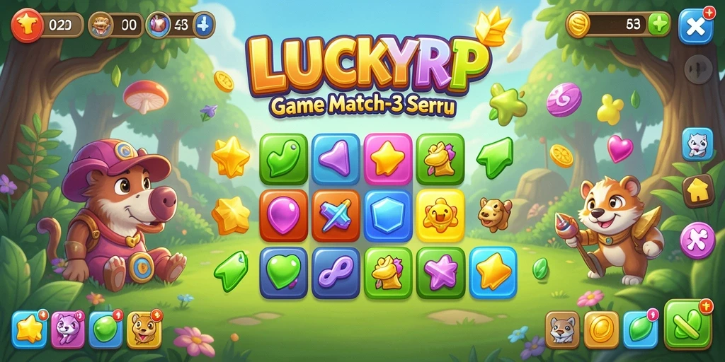 Tampilan gameplay LUCKYRP yang menarik dan penuh warna.