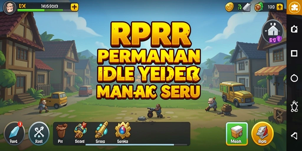 Screenshot menunjukkan gameplay RPRR dengan karakter yang aktif berinteraksi.
