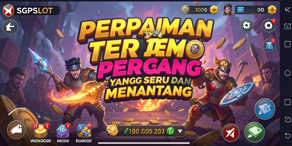 Screenshot menunjukkan adegan tempur intens di SGPSLOT.