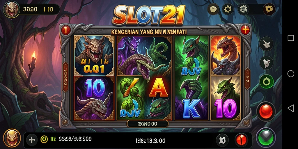 Tampilan menakutkan dari gameplay SLOT21 yang menegangkan.