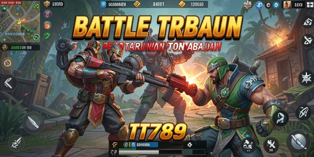 Screenshot gameplay TT789 menampilkan aksi Battle Royale yang mendebarkan.