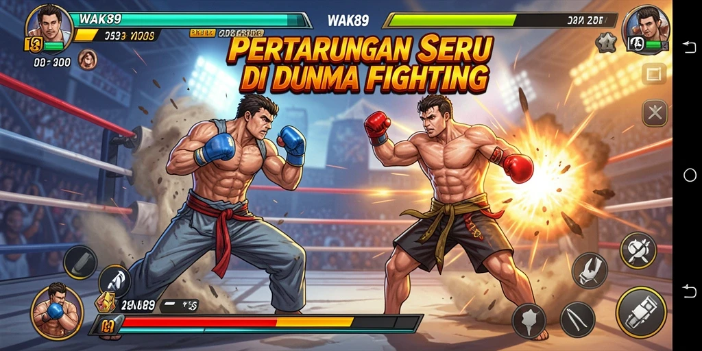 Screenshot gameplay <strong>WAK89</strong> menampilkan aksi pertarungan seru.
